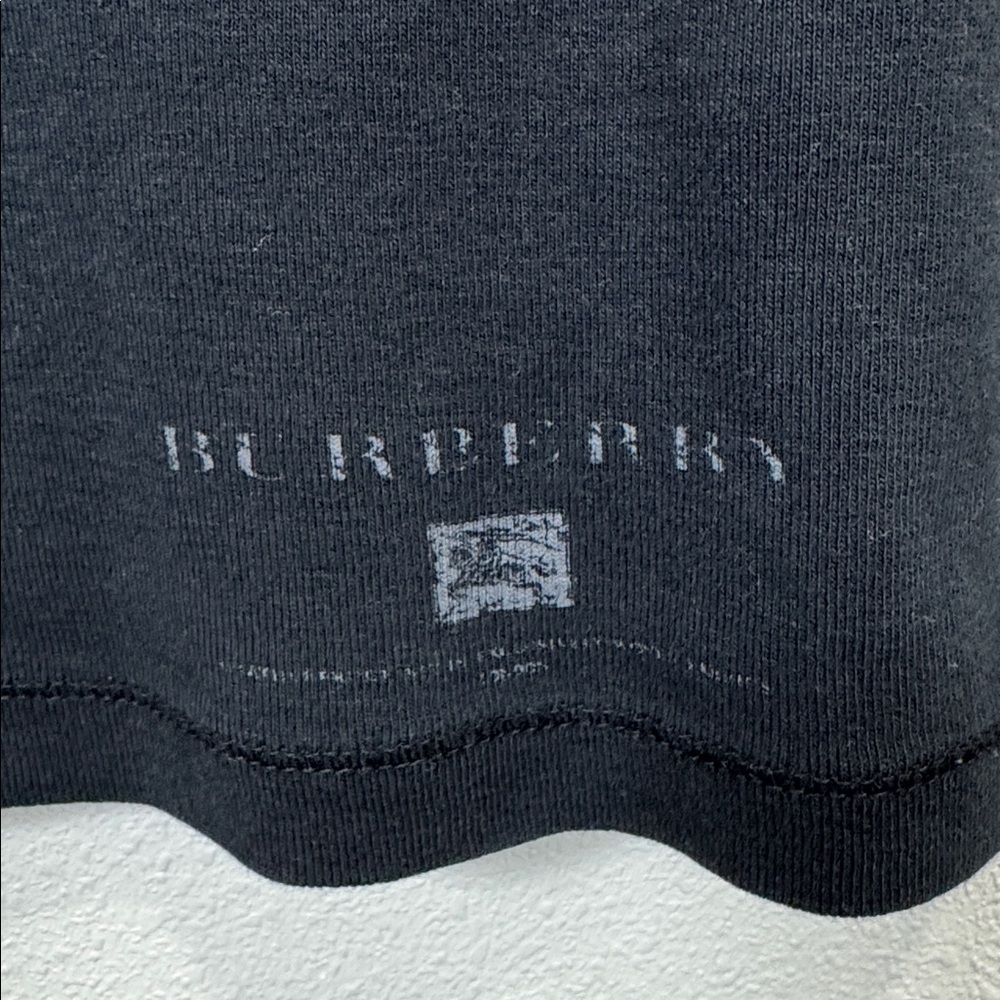 Burberry Black Long Sleeve Top with Checkered Cuffs - Picture 4 of 10